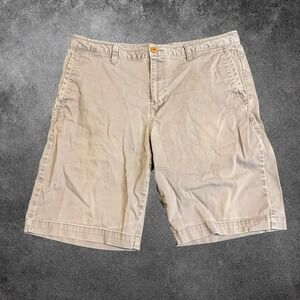 Tommy Bahama Shorts Mens 36 Khaki Chino Casual Flat Front Stretch Summer Classic